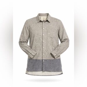 Native Youth Men’s Flannel Button Up Long Sleeve Shirt Size L Light Gray…​​